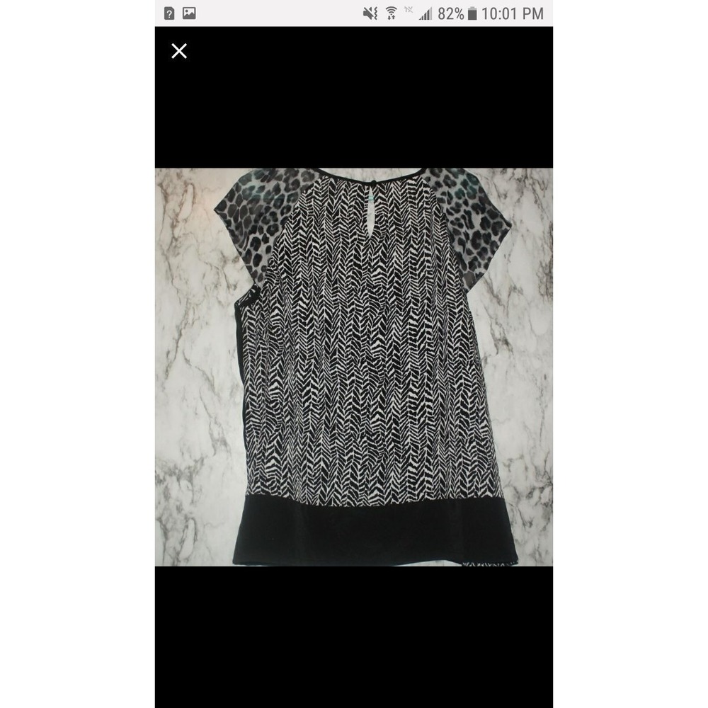 Express Animal Print‎ Top Large ~ Black